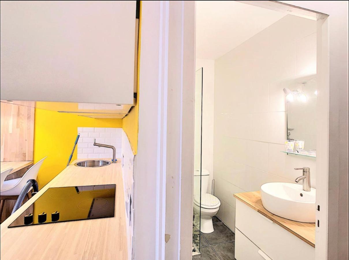 Centre Saint-Gervais studio Jaune moderne proche télécabine 2 pers Extérieur photo