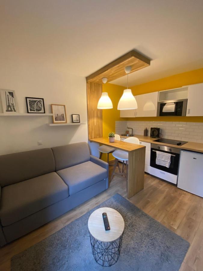 Centre Saint-Gervais studio Jaune moderne proche télécabine 2 pers Extérieur photo